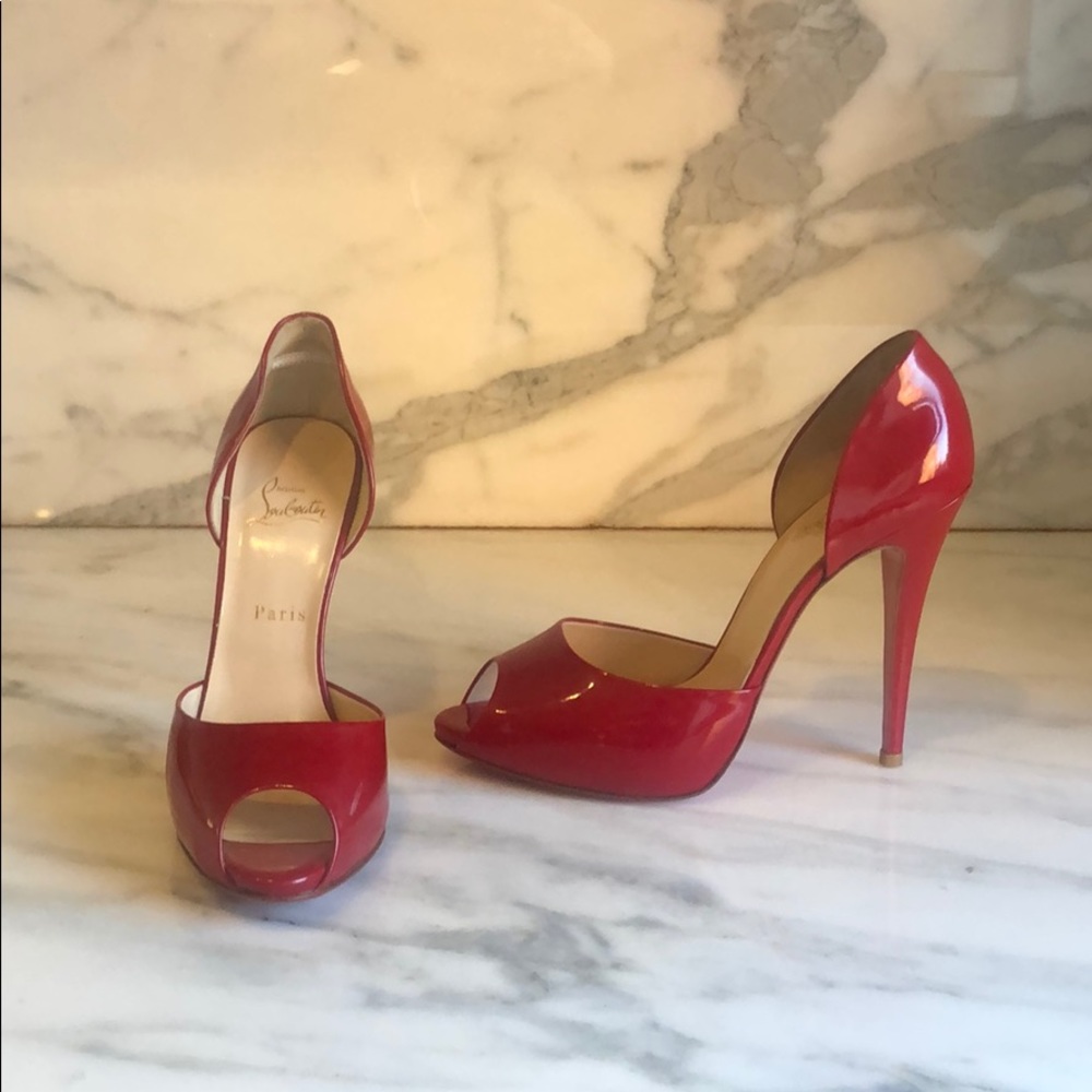 Christian Louboutin Red Pantent Leather Pump